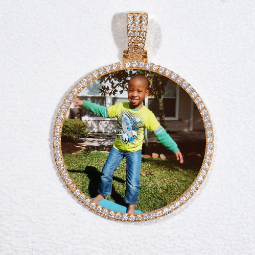 MEDIUM 3D CIRCLE CUSTOM PICTURE PENDANT