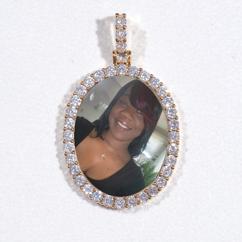 3D Oval Custom Picture Pendant