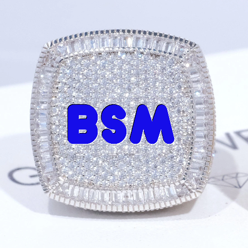 CUSTOM LETTER 3D ICED RING