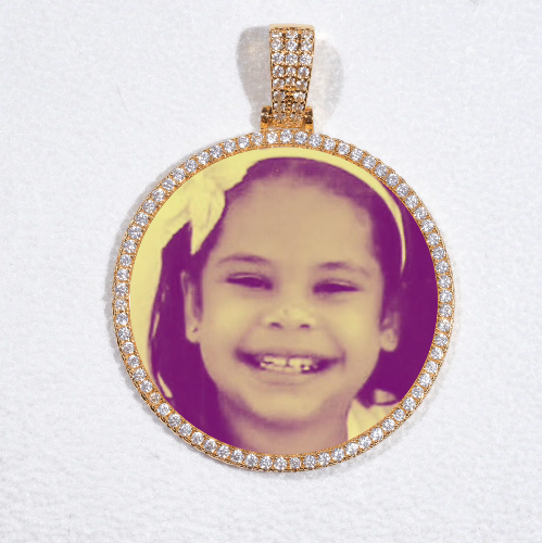 MEDIUM 3D CIRCLE CUSTOM PICTURE PENDANT