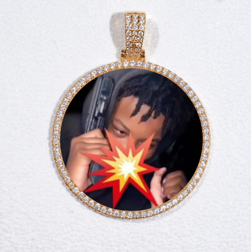 MEDIUM 3D CIRCLE CUSTOM PICTURE PENDANT