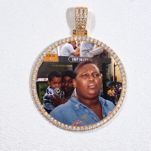 MEDIUM 3D CIRCLE CUSTOM PICTURE PENDANT