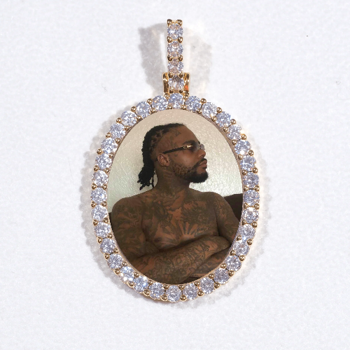3D Oval Custom Picture Pendant