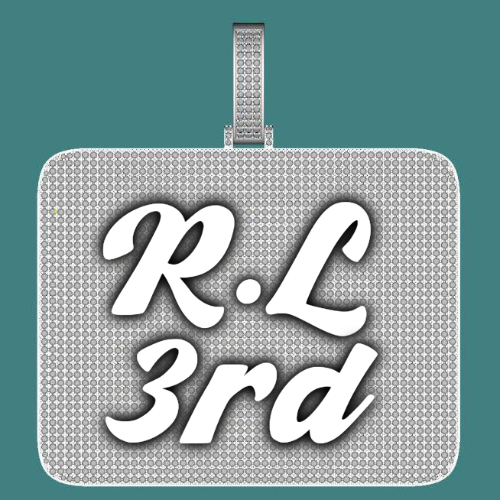 CUSTOM LETTER NECKLACE 3D BIG SQUARE