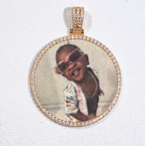 MEDIUM 3D CIRCLE CUSTOM PICTURE PENDANT