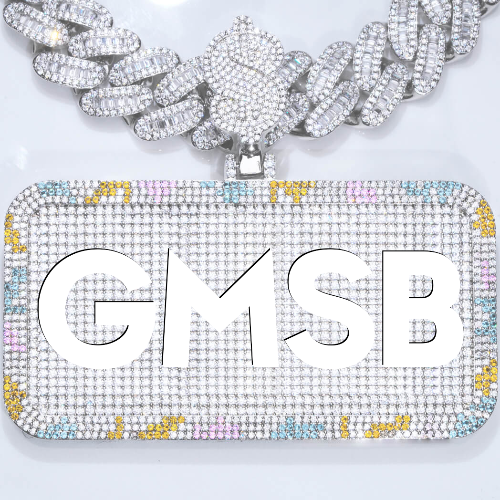 CUSTOM LETTER NECKLACE 3D COLORFUL SQUARE