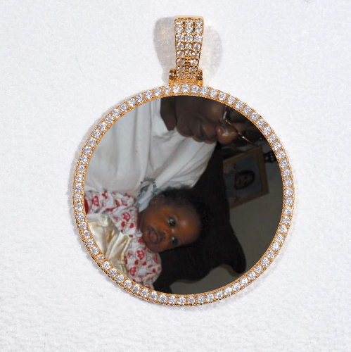 MEDIUM 3D CIRCLE CUSTOM PICTURE PENDANT