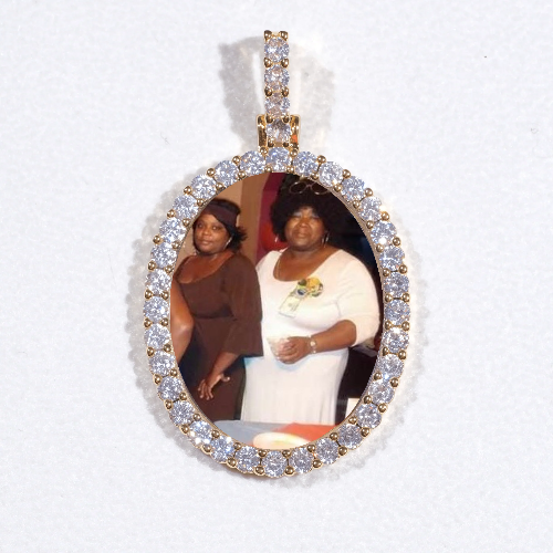 3D Oval Custom Picture Pendant