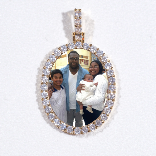 3D Oval Custom Picture Pendant