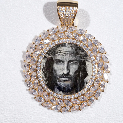 Large 3D Wheat Ear Custom Picture Pendant