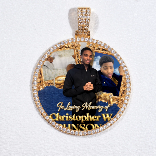 MEDIUM 3D CIRCLE CUSTOM PICTURE PENDANT