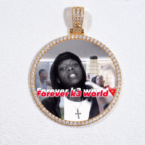 MEDIUM 3D CIRCLE CUSTOM PICTURE PENDANT