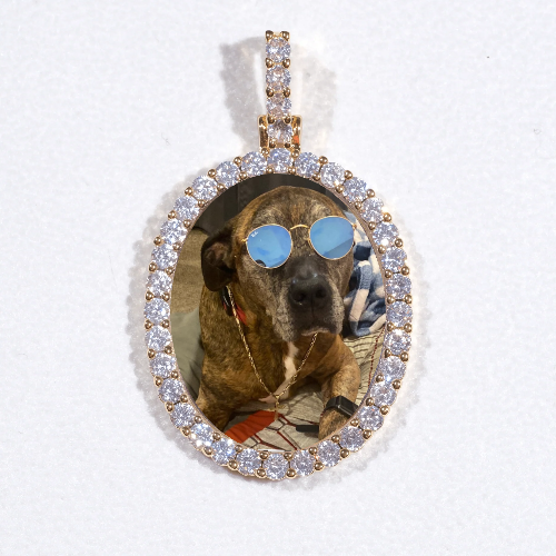 3D Oval Custom Picture Pendant