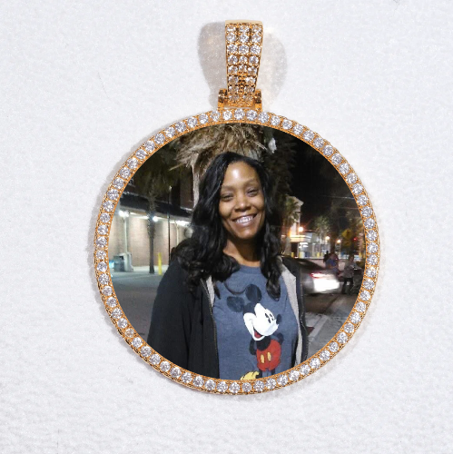 MEDIUM 3D CIRCLE CUSTOM PICTURE PENDANT