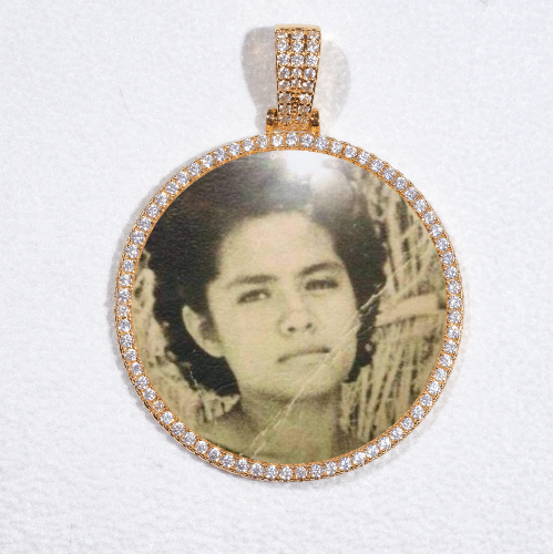 MEDIUM 3D CIRCLE CUSTOM PICTURE PENDANT