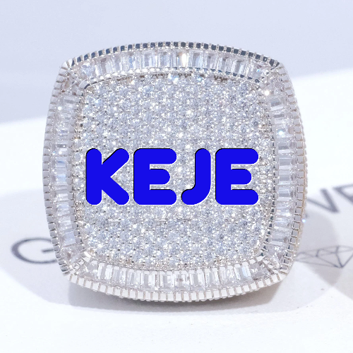 CUSTOM LETTER 3D ICED RING