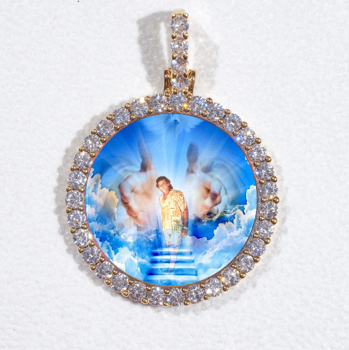 3D CIRCLE CUSTOM PICTURE PENDANT SMALL SIZE