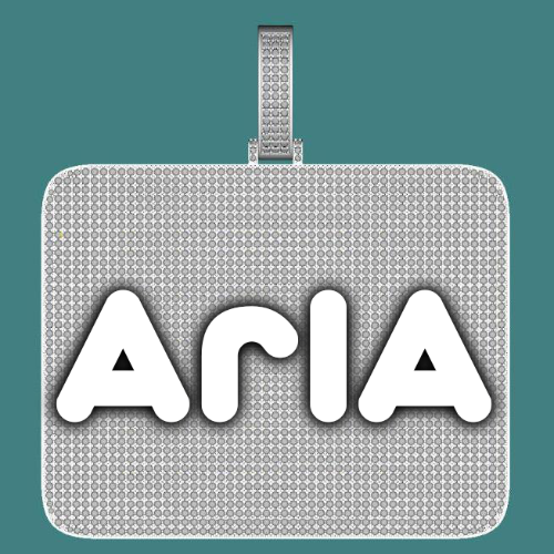 CUSTOM LETTER NECKLACE 3D BIG SQUARE