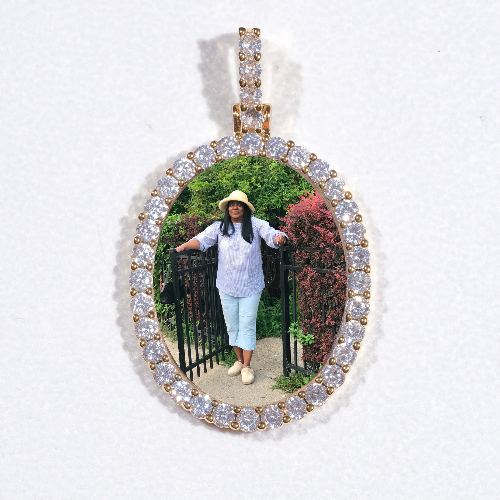 3D Oval Custom Picture Pendant