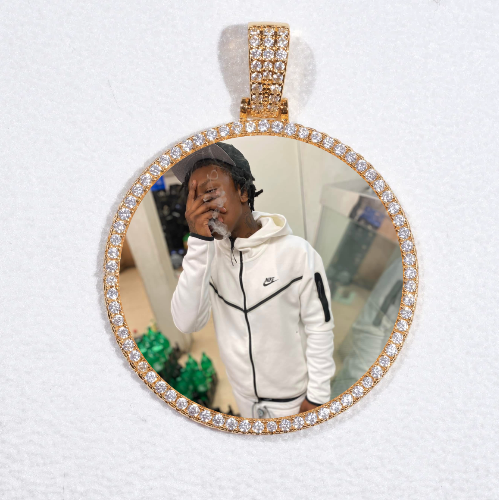 MEDIUM 3D CIRCLE CUSTOM PICTURE PENDANT