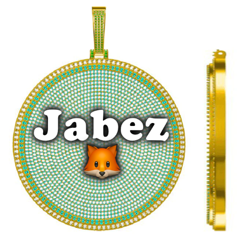 CUSTOM LETTER NECKLACE 3D BIG DISC