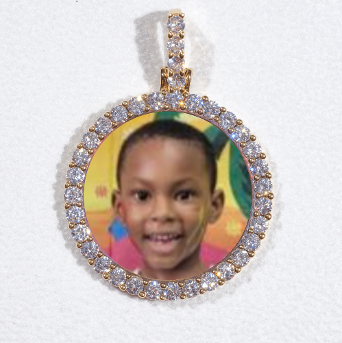 3D CIRCLE CUSTOM PICTURE PENDANT SMALL SIZE