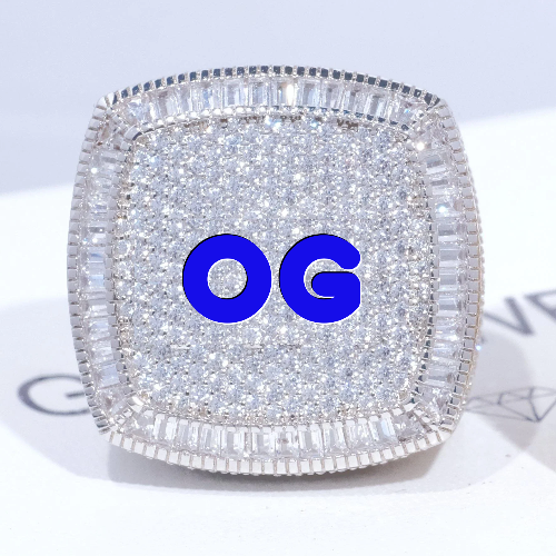 CUSTOM LETTER 3D ICED RING