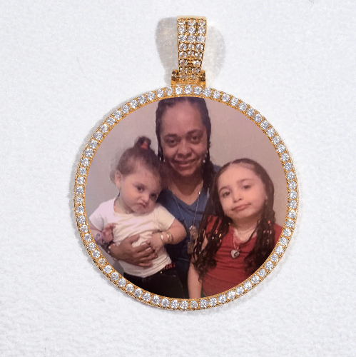 MEDIUM 3D CIRCLE CUSTOM PICTURE PENDANT
