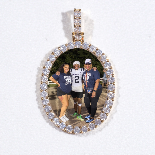3D Oval Custom Picture Pendant