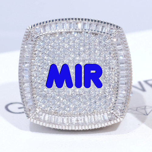 CUSTOM LETTER 3D ICED RING