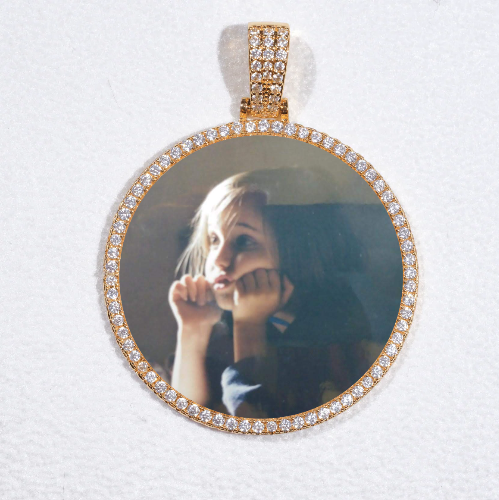 MEDIUM 3D CIRCLE CUSTOM PICTURE PENDANT