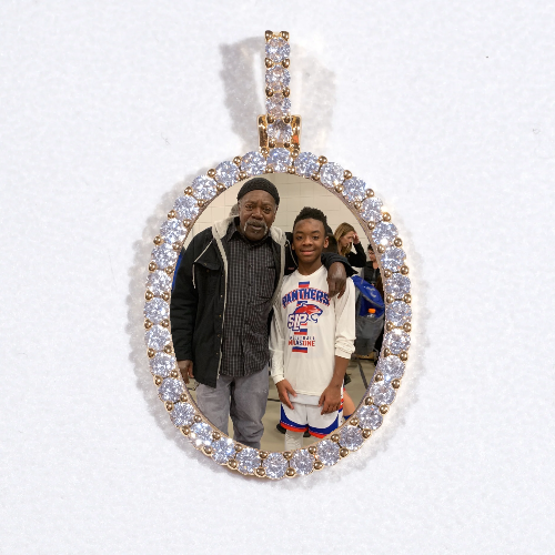 3D Oval Custom Picture Pendant