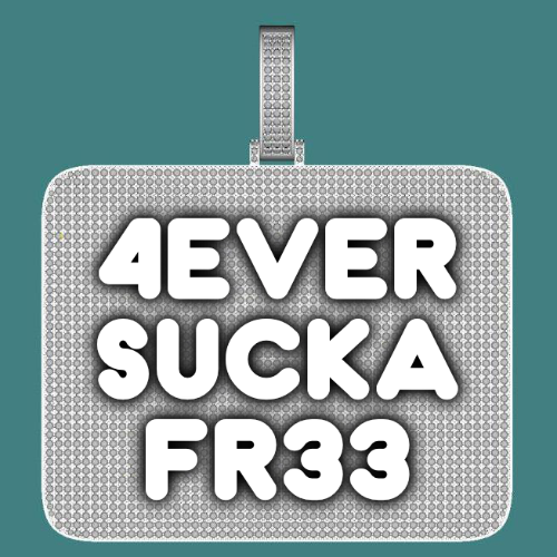 CUSTOM LETTER NECKLACE 3D BIG SQUARE