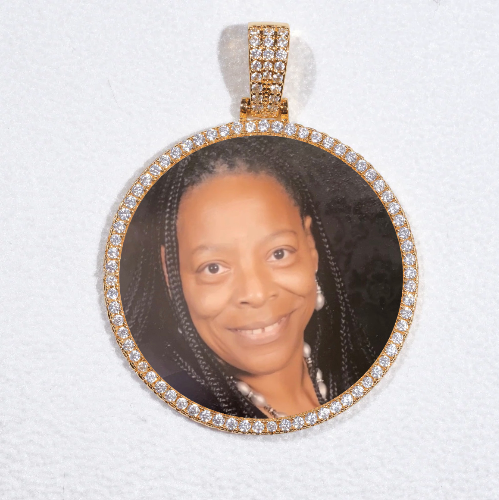 MEDIUM 3D CIRCLE CUSTOM PICTURE PENDANT