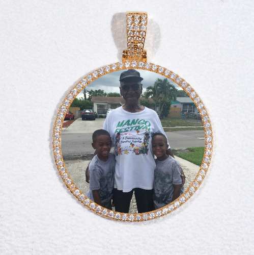 MEDIUM 3D CIRCLE CUSTOM PICTURE PENDANT