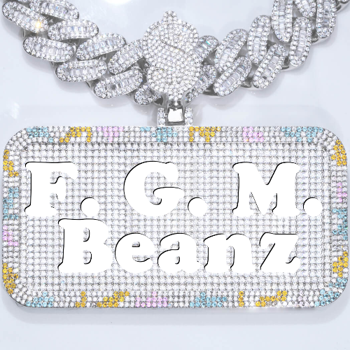 CUSTOM LETTER NECKLACE 3D COLORFUL SQUARE