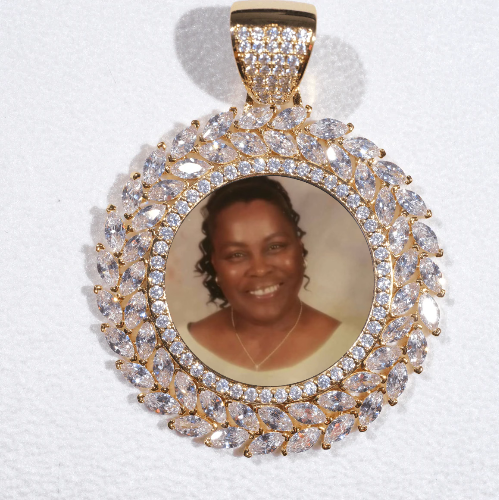 Large 3D Wheat Ear Custom Picture Pendant