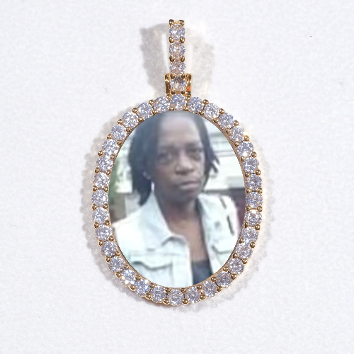3D Oval Custom Picture Pendant