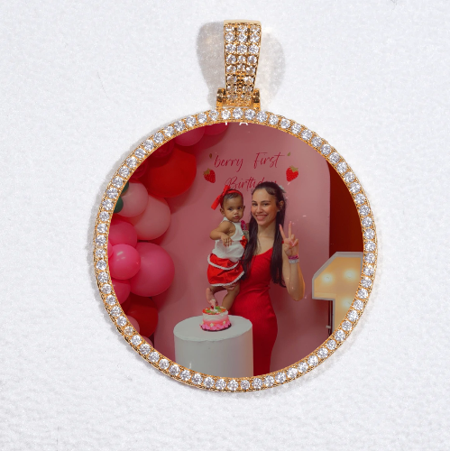 MEDIUM 3D CIRCLE CUSTOM PICTURE PENDANT