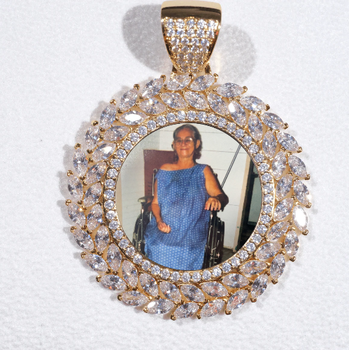 Large 3D Wheat Ear Custom Picture Pendant