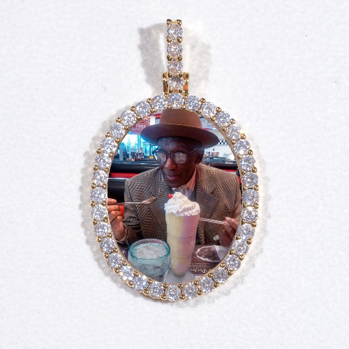 3D Oval Custom Picture Pendant