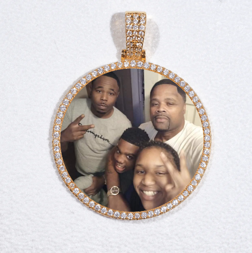 MEDIUM 3D CIRCLE CUSTOM PICTURE PENDANT