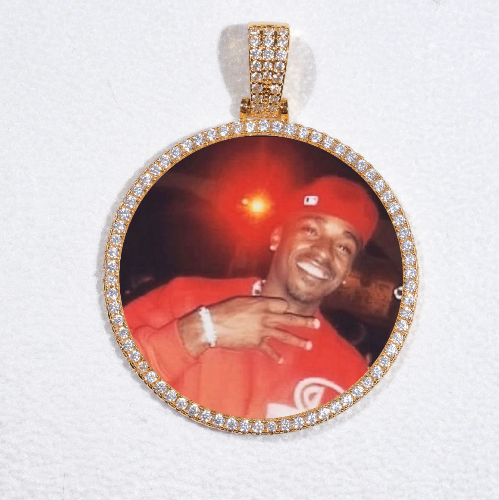 MEDIUM 3D CIRCLE CUSTOM PICTURE PENDANT
