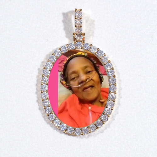 3D Oval Custom Picture Pendant