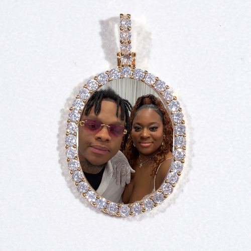 3D Oval Custom Picture Pendant