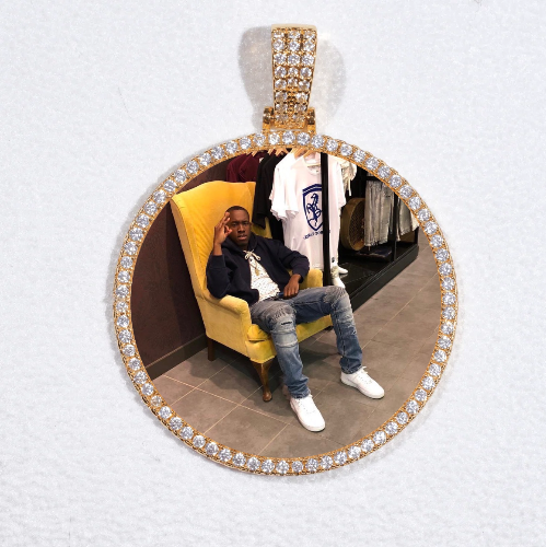 MEDIUM 3D CIRCLE CUSTOM PICTURE PENDANT
