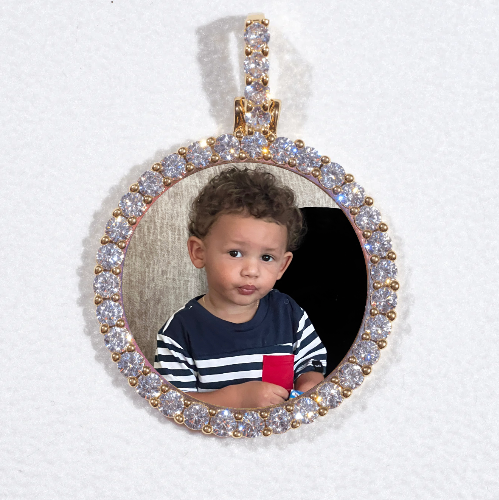3D CIRCLE CUSTOM PICTURE PENDANT SMALL SIZE