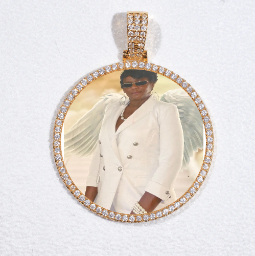 MEDIUM 3D CIRCLE CUSTOM PICTURE PENDANT