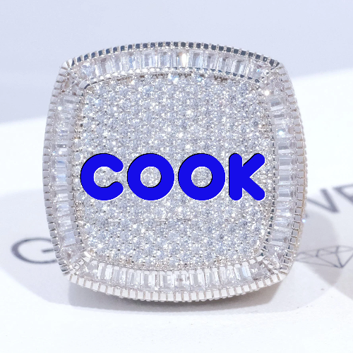CUSTOM LETTER 3D ICED RING