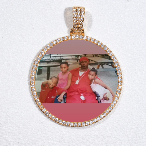 MEDIUM 3D CIRCLE CUSTOM PICTURE PENDANT